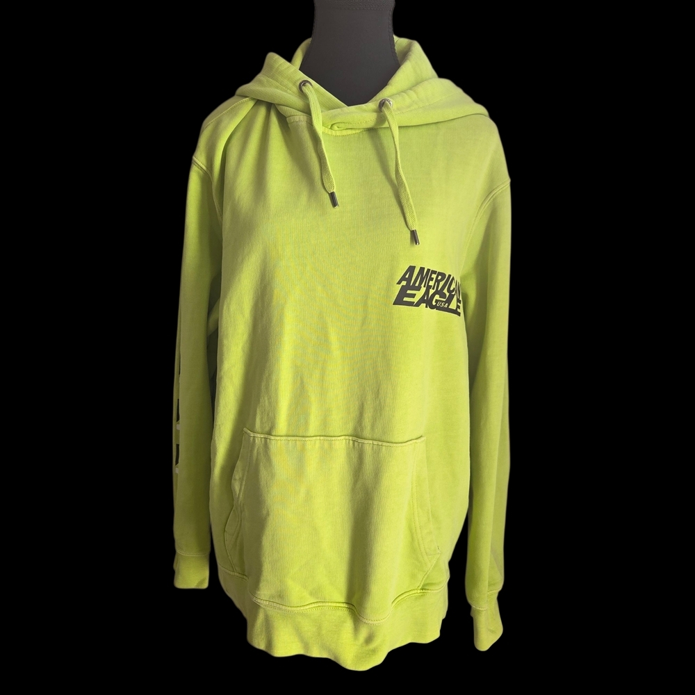 American Eagle Outfitters Men's Bright Yellow Hoodie Size Med